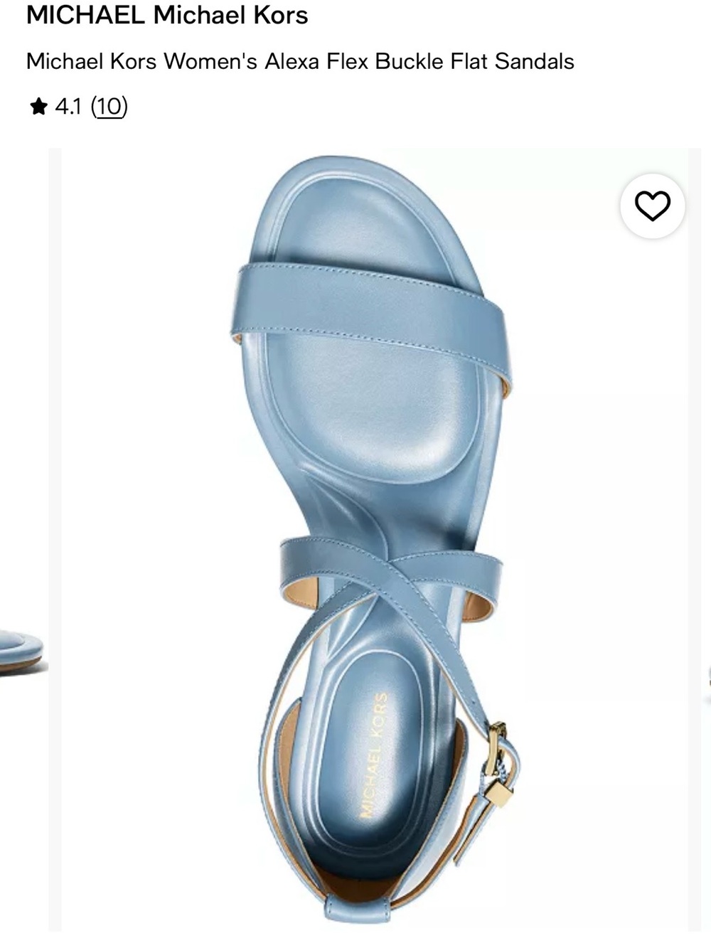 Michael Kors Pale Blue Leather Strappy Ankle Sandals - Picture 2 of 5